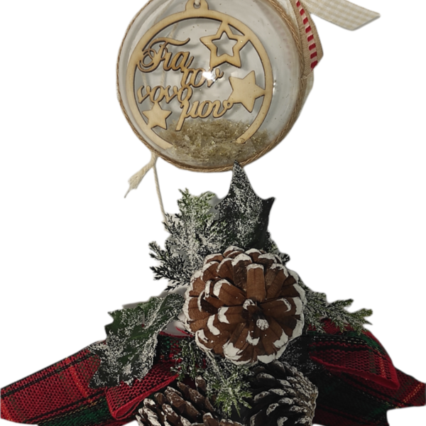 Χριστουγεννιάτικο Στολίδι Plexi Μπάλα 10cm Για Τον νονό - νονά, χριστουγεννιάτικο, στολίδια, μπάλες - 4