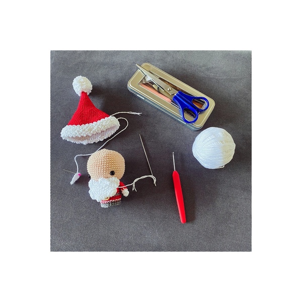 Πλεκτές χριστουγεννιάτικες φιγούρες 13cm - δώρο, χριστουγεννιάτικο, amigurumi, άγιος βασίλης, στολίδια - 2