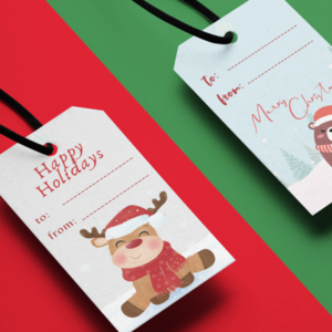 Πακέτο 8 καρτελάκια για δώρα Χριστουγεννιάτικα - άγιος βασίλης, ευχετήριες κάρτες, καρτελάκια - 2