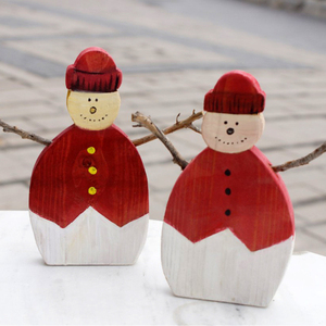 Χιονάνθρωπος ξύλινος με χέρια - κλαδιά - ξύλο, διακοσμητικά, χιονάνθρωπος - 2