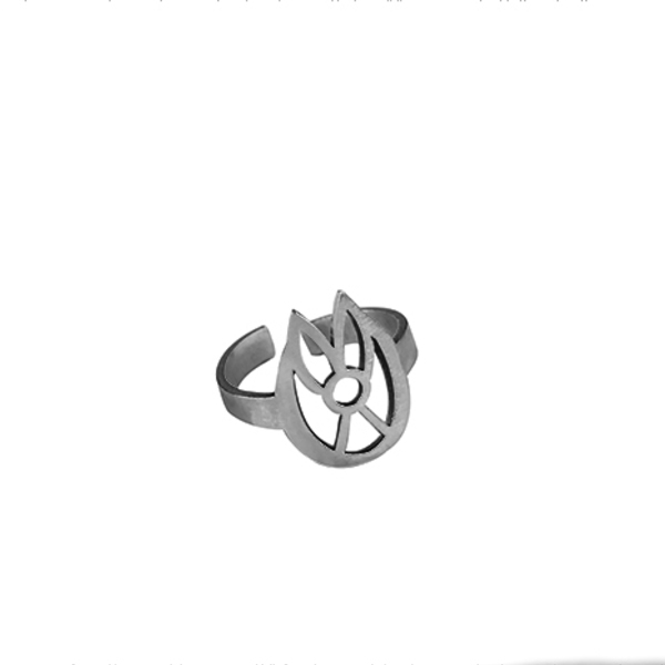 Δαχτυλίδι "Τουλίπα" Ροζ Χρυσό - επιχρυσωμένα, ασήμι 925, γεωμετρικά σχέδια, λουλούδι, αυξομειούμενα - 4