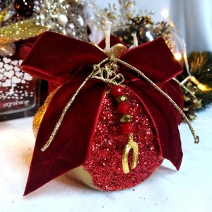 Γούρι 2024 αρωματικό κερί ρόδι μεγάλο χρυσό-κόκκινο 8,5*7,5cm - γούρι, ρόδι, χριστουγεννιάτικα δώρα, γούρια, πρωτοχρονιά, κεριά & κηροπήγια - 4