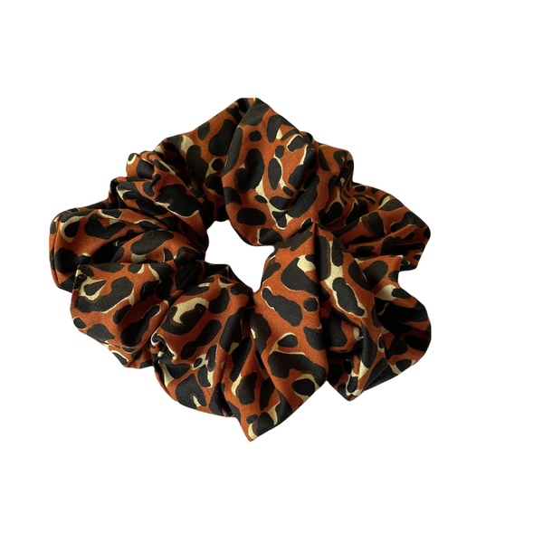 Λαστιχάκι μαλλιών leopard πορτοκαλί - γυναικεία, βαμβακερές κορδέλες, μάσκα προσώπου, δώρα για γυναίκες, λαστιχάκια μαλλιών
