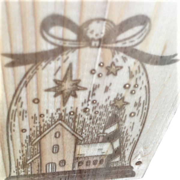 γούρι σπιτάκι ξύλινο μίνιμαλ με ευχές - ξύλο, σπίτι, minimal, χριστουγεννιάτικο, γούρια - 3
