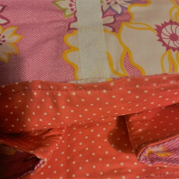 Lunch bag floral ροζ - κορίτσι, φλοράλ, χειρός, δώρα για γυναίκες - 5