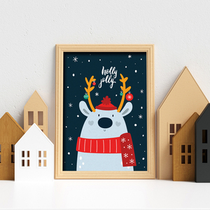 Σετ των 2 Χριστουγεννιάτικα καδράκια "O Γιορτινός Αρκούδος" και "Ο Πρωτοχρονιάτικος Ποντικούλης"|Χριστουγεννιάτικη Διακόσμηση - αστέρι, διακοσμητικά, χιονονιφάδα, αγγελάκι - 3