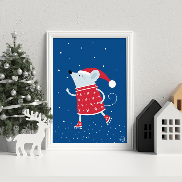 Σετ των 2 Χριστουγεννιάτικα καδράκια "O Γιορτινός Αρκούδος" και "Ο Πρωτοχρονιάτικος Ποντικούλης"|Χριστουγεννιάτικη Διακόσμηση - αστέρι, διακοσμητικά, χιονονιφάδα, αγγελάκι - 4