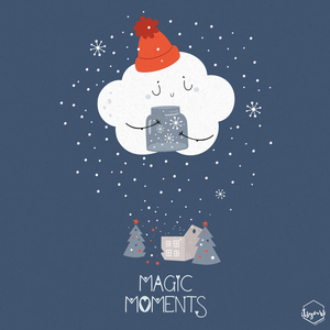 Σετ των 2 Γιορτινά Παιδικά καδράκια "Άγια νύχτα" και "Μαγικές Στιγμές"|Χριστουγεννιάτικη Διακόσμηση - ξύλο, αστέρι, διακοσμητικά, χιονονιφάδα, αγγελάκι - 4