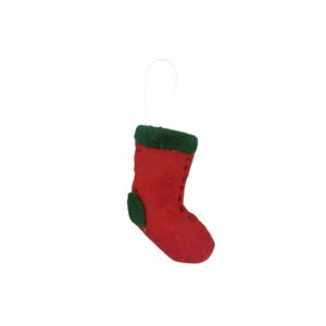 Χριστουγεννιάτικο στολίδι από τσόχα- Χριστουγεννιάτικη Κάλτσα - ύφασμα, στολίδια, χριστουγεννιάτικο
