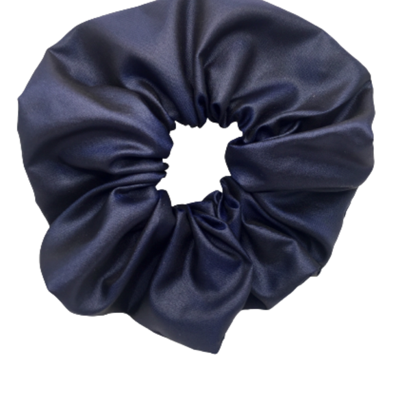 Υφασμάτινο λαστιχάκι scrunchie dark blue - λαστιχάκια μαλλιών, για τα μαλλιά, κορίτσι, μπλε