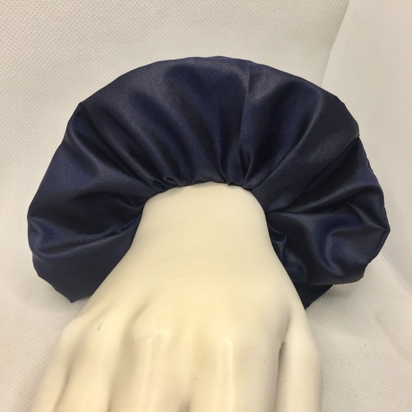 Υφασμάτινο λαστιχάκι scrunchie dark blue - λαστιχάκια μαλλιών, για τα μαλλιά, κορίτσι, μπλε - 5