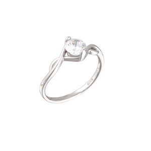 Δαχτυλίδι αρραβώνων Infinity επάργυρο με τεχνητό διαμάντι - ημιπολύτιμες πέτρες, σταθερά, επάργυρα, ασήμι 925, για γάμο