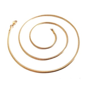 Ατσάλινη αλυσίδα λαιμού - Round snake chain - αλυσίδες, κοντά, επιχρυσωμένα, επάργυρα, ατσάλι