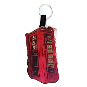 μπρελόκ υφασμάτινο κόκκινος τηλεφωνικός θάλαμος Αγγλίας - ύφασμα, ανδρικά μπρελόκ, αυτοκινήτου, σπιτιού