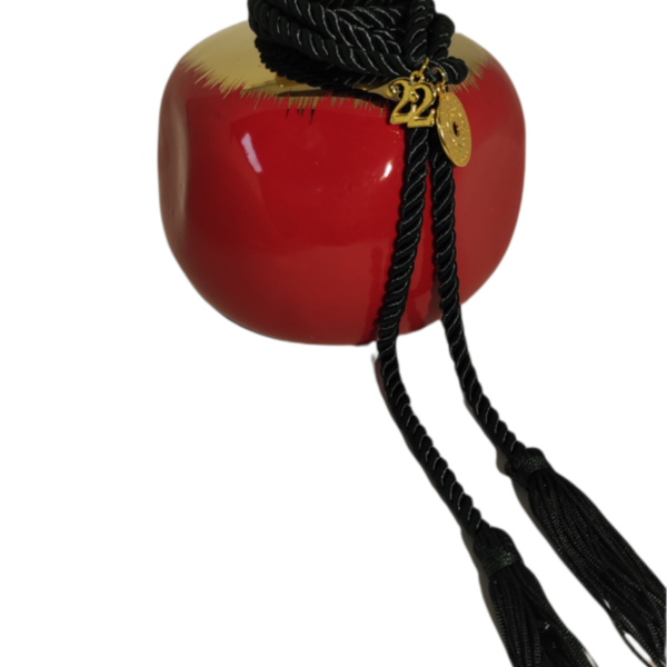Κεραμικό Ρόδι Γούρι 2022 Κόκκινο Χρυσο 11x12cm - charms, πηλός, χριστουγεννιάτικο, ρόδι, γούρια - 3