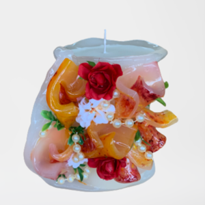 Διακοσμητικό κερί Παραφίνης, ύψος 15cm-πλάτος 16cm. - δώρο, διακοσμητικά, κεριά, κεριά & κηροπήγια, χριστουγεννιάτικο