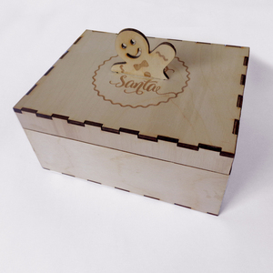 ΞΥΛΙΝΟ SANTA COOKIE BOX 14x18x9cm - ξύλο, διακοσμητικά, άγιος βασίλης - 3