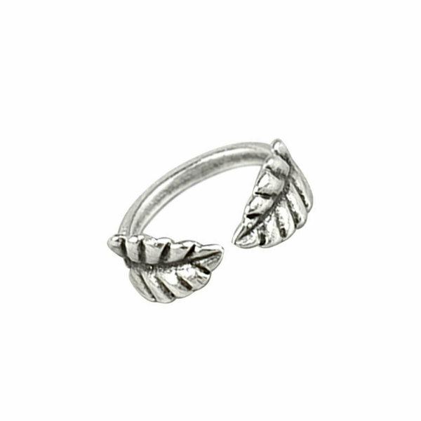 Δαχτυλίδι Μπόχο Φύλλα | DAMP1270 - ορείχαλκος, επάργυρα, boho, αυξομειούμενα, φθηνά