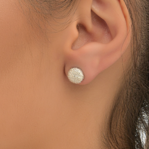 Μικροσκοπικά σκουλαρίκια αχινού σε ασήμι 925 - ασήμι, καρφωτά, μικρά, αχινός, καρφάκι - 3