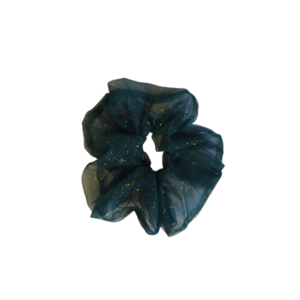 Τούλινο XL scrunchie σε πετρόλ χρώμα - γυναικεία, λαστιχάκια μαλλιών