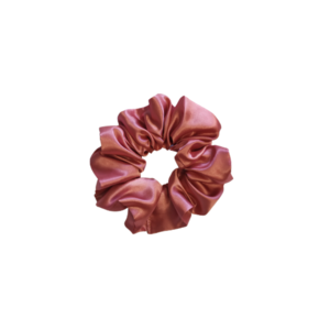 Ροζ σατέν γυναικείο scrunchie XL - σατέν, γυναικεία, για τα μαλλιά, λαστιχάκια μαλλιών