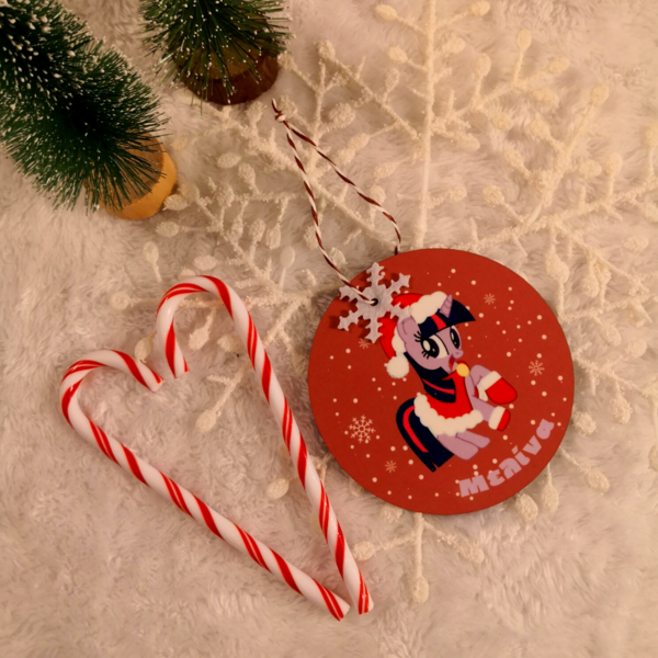 Χριστουγεννιάτικο Στολίδι με Όνομα - Πόνυ - ξύλο, χριστουγεννιάτικα δώρα, στολίδια, προσωποποιημένα, μπάλες - 2