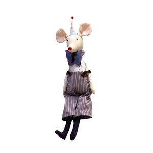 Ποντικάκι τσίρκο,με παπιγιον ύψους 45εκατοστων παιχνίδι και διακοσμητικο - πίνακες & κάδρα, αγόρι, λούτρινα, ζωάκια - 2