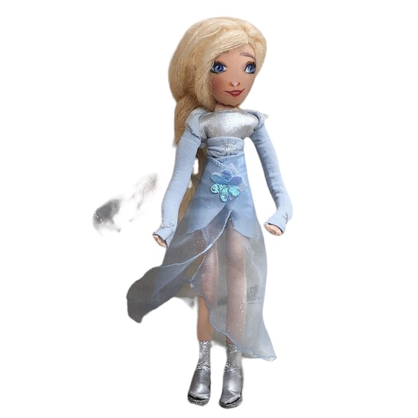 Κούκλα πριγκίπισσα χιονιού 35cm ύψος ,από ζέρσευ ύφασμα . - κουκλίτσα, παιχνίδια, πριγκίπισσα - 2