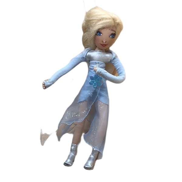 Κούκλα πριγκίπισσα χιονιού 35cm ύψος ,από ζέρσευ ύφασμα . - κουκλίτσα, παιχνίδια, πριγκίπισσα - 3