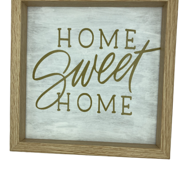 Ξυλινο καδρακι HOME SWEET HOME διασ. 19,5x19,5 εκ. - πίνακες & κάδρα - 3