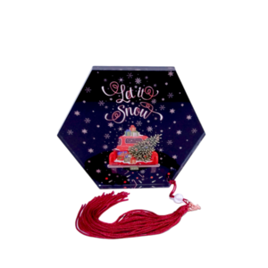 Γούρι 2024 let it snow 12 εκ - plexi glass, χριστουγεννιάτικα δώρα, γούρια, δέντρο