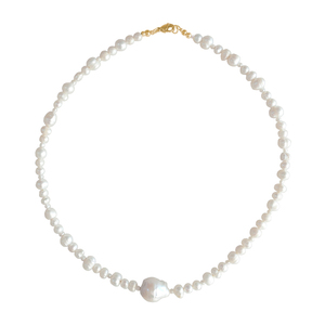 Baroque pearl necklace Μήκος: 40 cm - ημιπολύτιμες πέτρες, κοντά, πέρλες
