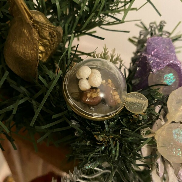 Χριστουγεννιάτικο δαχτυλίδι vintage με κουραμπιέδες και μελομακάρονα απο πολυμερικό πηλό - γούρι, πηλός, μεγάλα, χριστουγεννιάτικα δώρα, αυξομειούμενα - 3