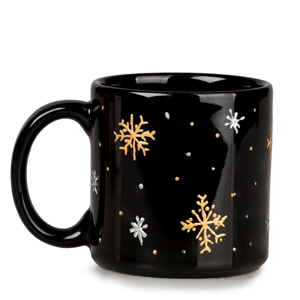 Πορσελάνινη κούπα ♥ Χιονονιφάδες - γυαλί, πορσελάνη, χριστουγεννιάτικα δώρα, κούπες & φλυτζάνια, είδη κουζίνας - 2