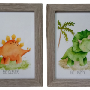 Σετ 4 καδράκια δεινόσαυροι ( 21 χ 16 εκ. ) - πίνακες & κάδρα, αγόρι, δώρο, για παιδιά, ήρωες κινουμένων σχεδίων, παιδικά κάδρα - 5