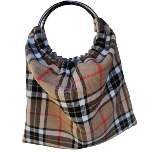 Τσάντα χειρός από σκωτσέζικο καρό ύφασμα burberry 25,5x17εκ. - ύφασμα, καρό, χειρός, δώρα για γυναίκες, μικρές