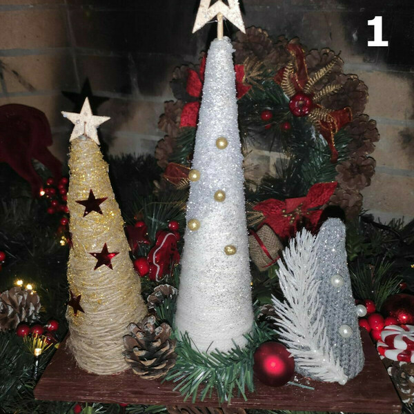 Διακοσμητικά χριστουγεννιάτικα δεντράκια - ξύλο, δώρο, χριστουγεννιάτικο, διακοσμητικά, δέντρο - 2