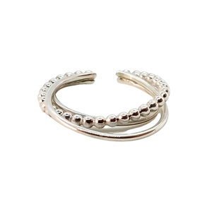 Δαχτυλίδι Selena (ασήμι 925, ασημί) - βεράκια, αυξομειούμενα, ασήμι