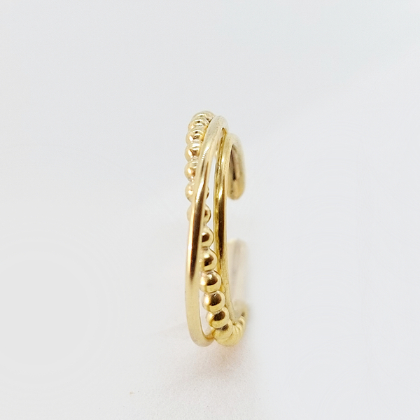 Δαχτυλίδι Selena (ασήμι 925, Επιχρυσωμένο) - ασήμι, επιχρυσωμένα, ασήμι 925, βεράκια, αυξομειούμενα - 4