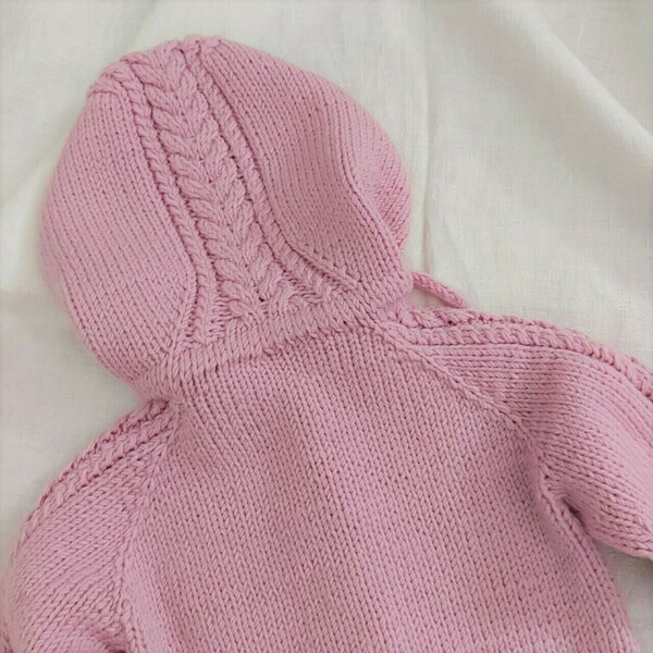 Πλεκτή ζακέτα για μωρό - κορίτσι, αγόρι, 0-3 μηνών, βρεφικά ρούχα - 4