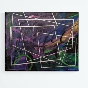 "M" - Acrylic on canvas, Original abstract painting 40x40 cm --- Ακρυλικό σε καμβά, Αυθεντικός πίνακας 40x40 εκ - πίνακες & κάδρα, πίνακες ζωγραφικής