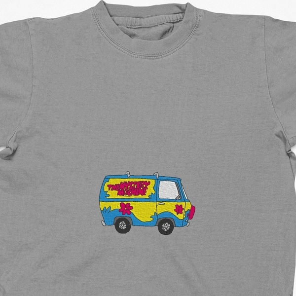 Βαμβακερό μπλουζάκι με κεντητό σχέδιο Scooby van tv series - βαμβάκι, κεντητά - 2