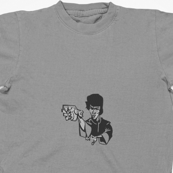 Βαμβακερό μπλουζάκι με κεντητό σχέδιο Bruce Lee - βαμβάκι, κεντητά - 2