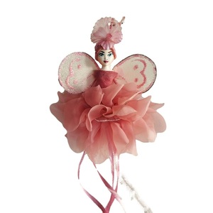 Διακοσμητική χειροποίητη Κούκλα "ξωτικάκι"ροζ αντίκ ύψος περ. 30εκ - διακοσμητικά, κουκλίτσα, κορίτσι, κρεμαστά