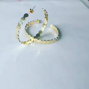 Εντυπωσιακά χρυσά σκουλαρίκια ♡ ♡ ♡ - επιχρυσωμένα, ορείχαλκος - 4