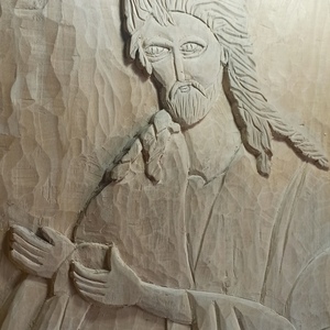 Ξυλόγλυπτη εικόνα Αγίου Ιωάννη Προδρόμου σε ξύλο Φλαμουριάς - πίνακες & κάδρα, εικόνες αγίων - 2
