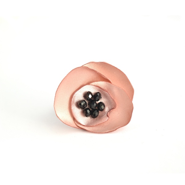 Δαχτυλίδι με ροζ λουλούδι - λουλούδι, ατσάλι, ιδεά για δώρο, αυξομειούμενα - 2