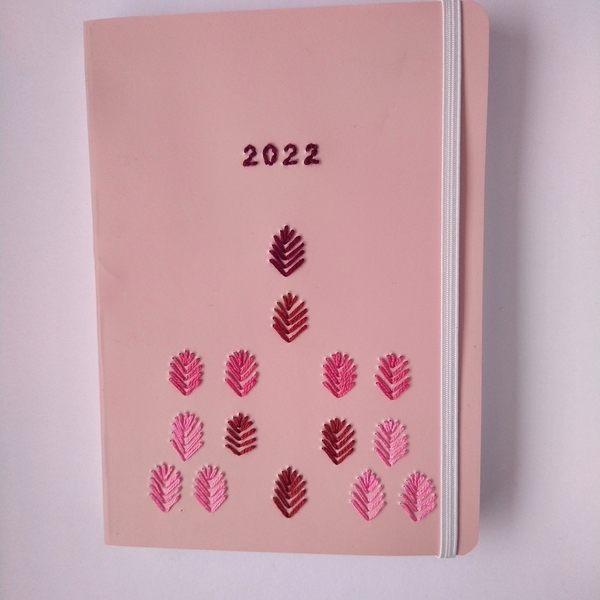 Κεντημένο ημερήσιο ημερολόγιο παστέλ ροζ - ημερολόγια - 2