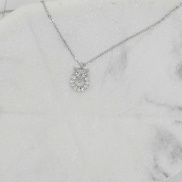 Ασημένιο Κολιέ,925 silver,με ζιργκόν,minimal,luxury jewelry - charms, ασήμι 925, ζιργκόν - 4