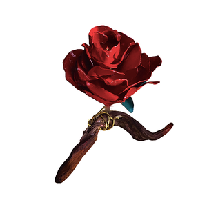 Διακοσμητικό , Δώρο Αγίου Βαλεντίνου Τριαντάφυλλο ύψος 11,5 cm - τριαντάφυλλο, διακόσμηση, μέταλλο, χειροποίητα, διακοσμητικά - 3